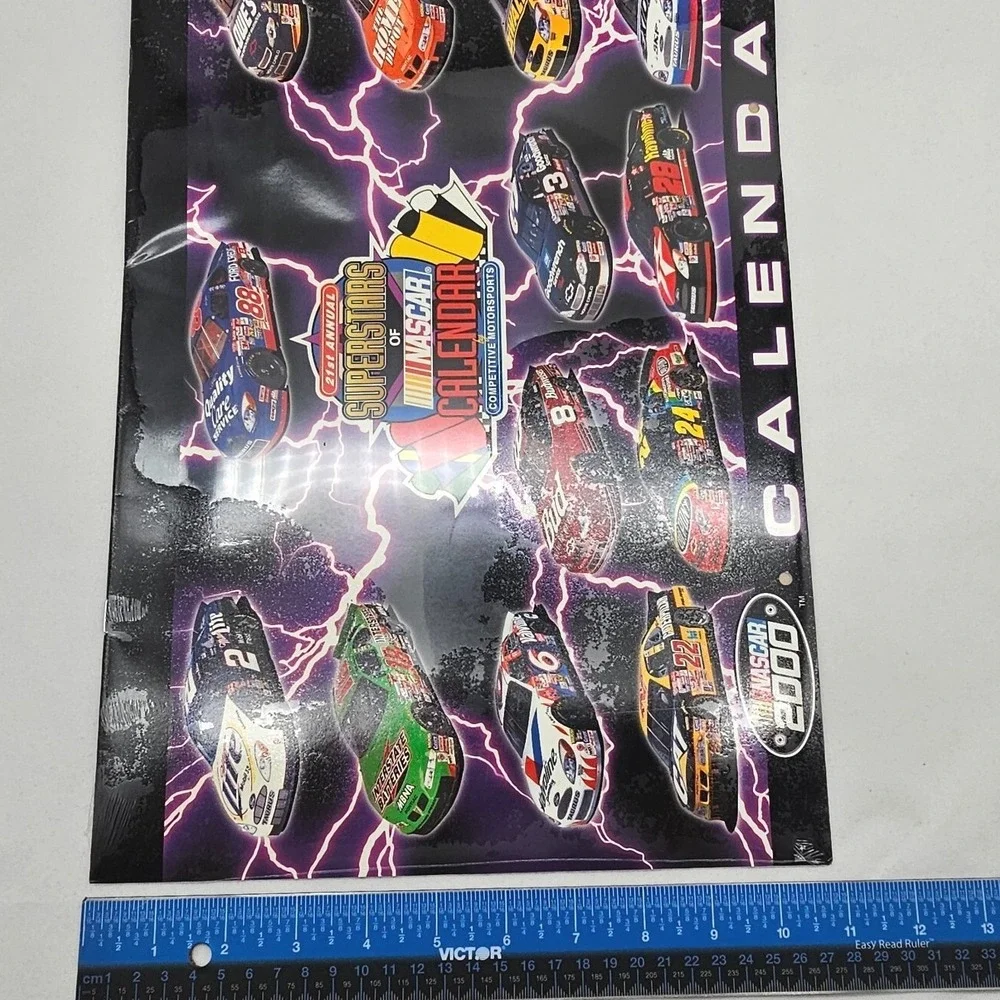 2000 NASCAR Calendar Racing Motorsports Stewart Gordon Earnhardt Kensethm Jarret